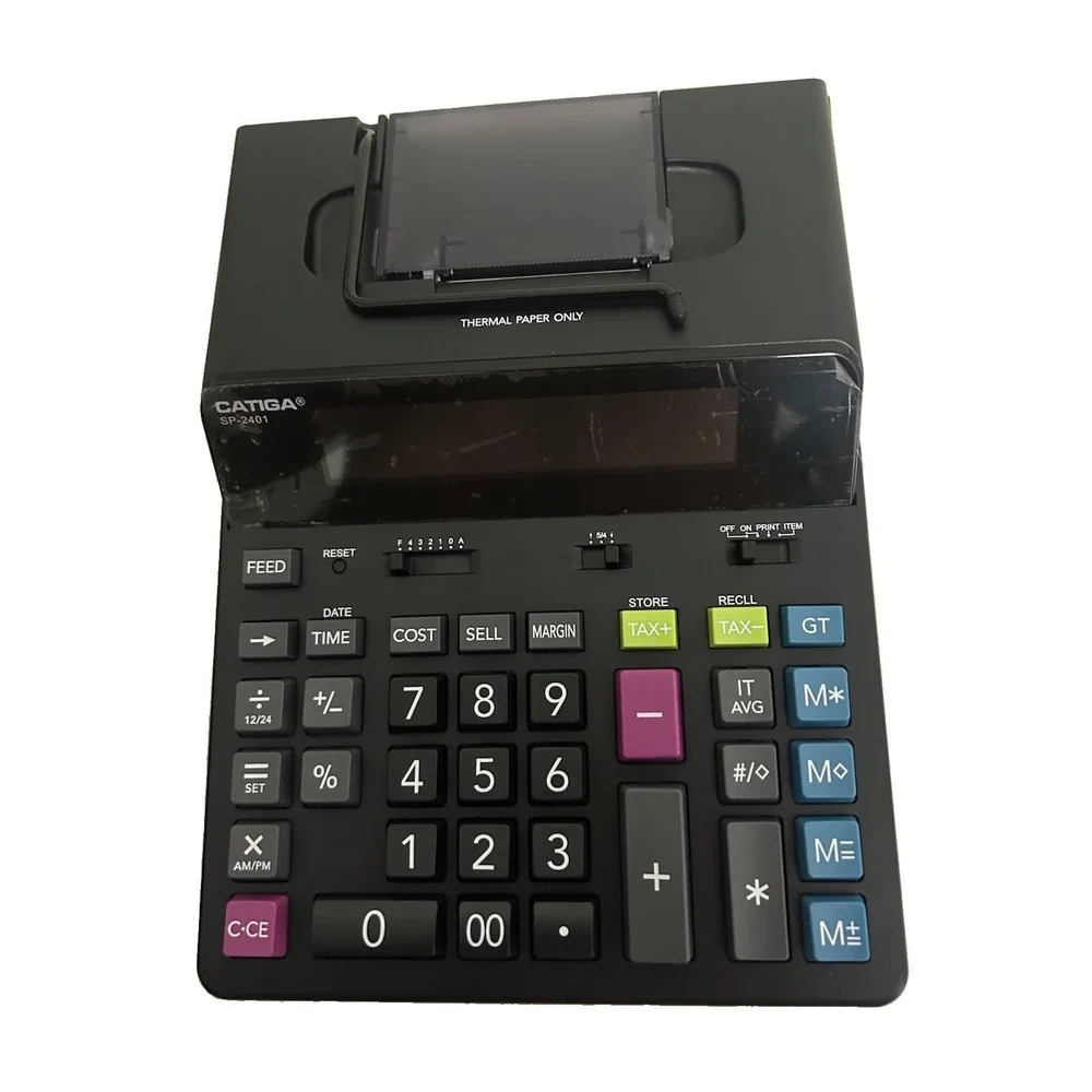 CATIGA 12 Digit Thermal Printing Calculator with Tape Print Out Ink-Free SP-2401